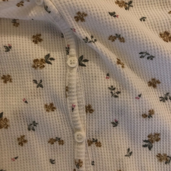 Long sleeve waffle knit floral top - Picture 4 of 4